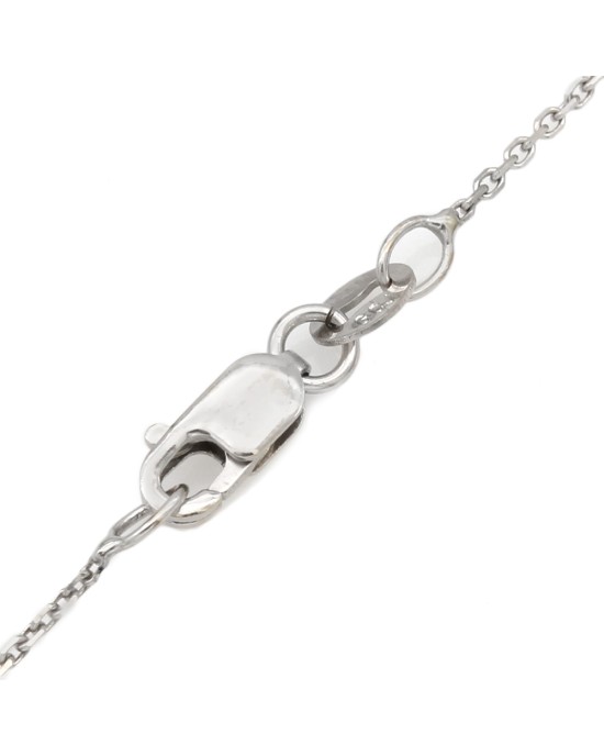 Diamond Hexagon Shape Pendant on Cable Chain Necklace